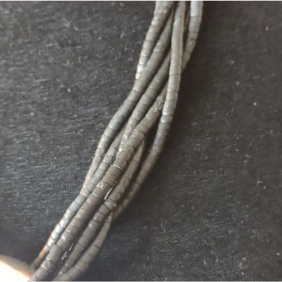 Vintage handmade beaded with silver necklace - Picture 3 of 15